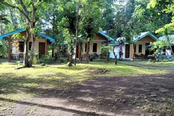 Outdoor banquet area