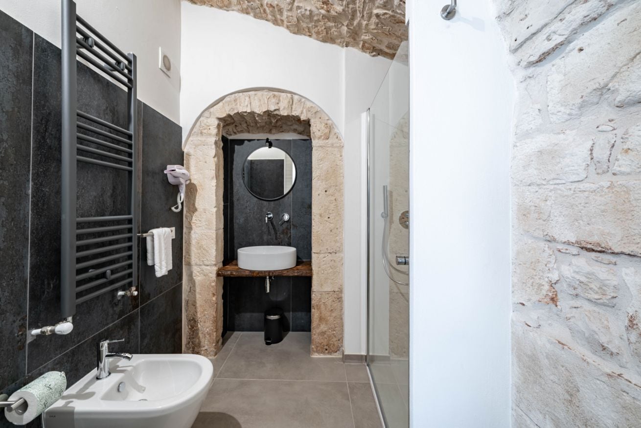 Regadera, secadora de cabello, bidet, toallas 