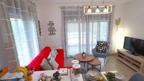 Living area - Amazing apartment with a very easy access towards Sea and Mountain locations. (Volos)