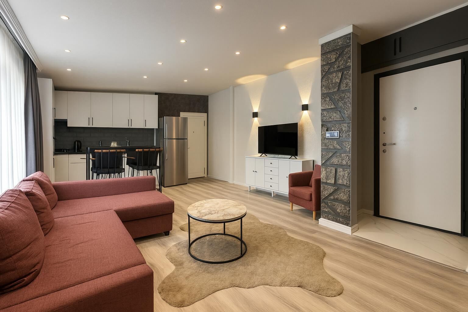 Appartement Luxe, 1 chambre, véranda | Draps en coton égyptien, literie de qualité supérieure