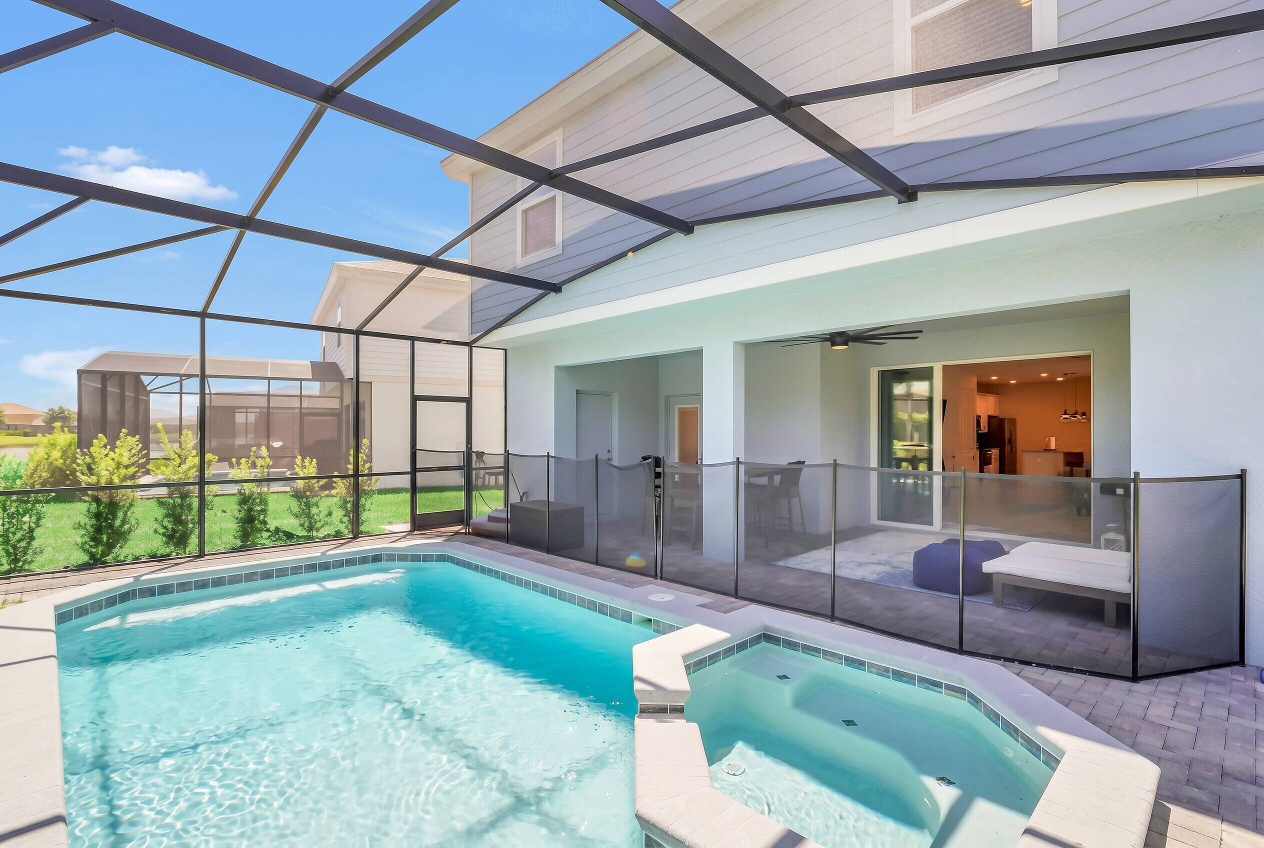 A heated pool