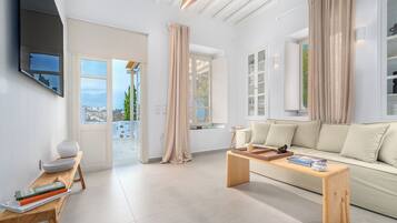 Sunshine Suite - with Hot Tub & Satellite Wi-Fi | Living area | IPad