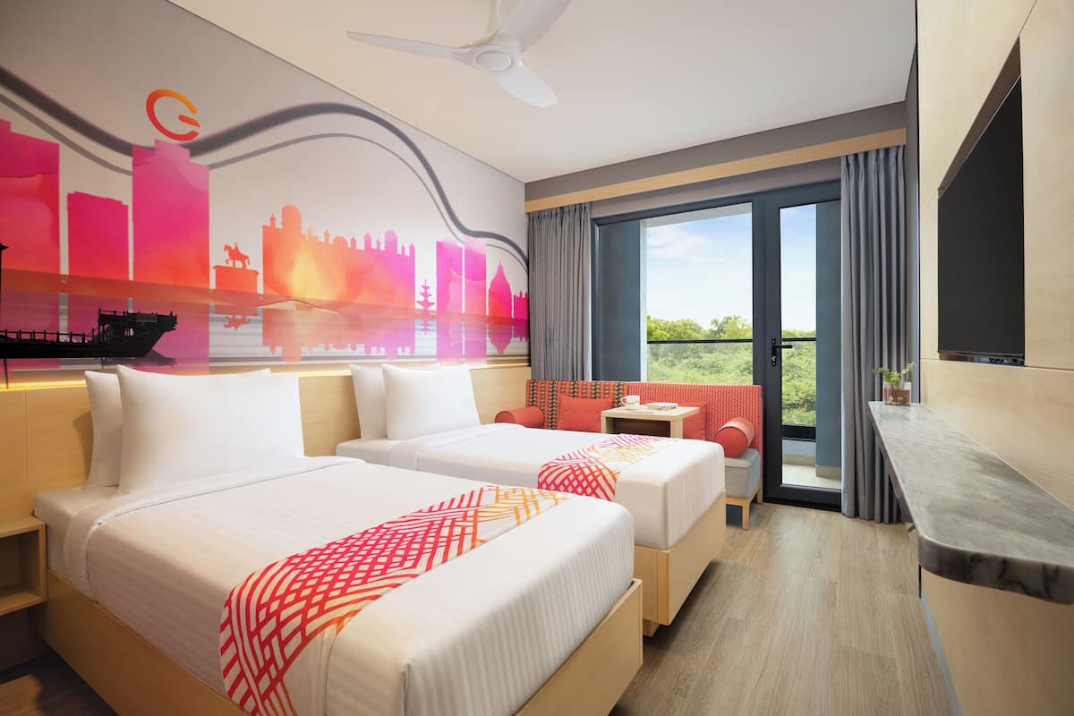 Luxury-Zimmer, Stadtblick | 1 Schlafzimmer, Bügeleisen/Bügelbrett, kostenloses WLAN