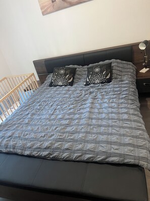 1 slaapkamer, een strijkplank/strijkijzer, wifi, beddengoed