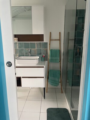 Shower, hair dryer, towels, soap - Villa Avec Piscine Privée, Centre Guadeloupe! 5 Chambres 4 Salles de Bain (BAIE MAHAULT)