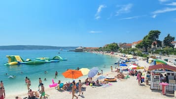 On the beach, 5 beach bars, sailing