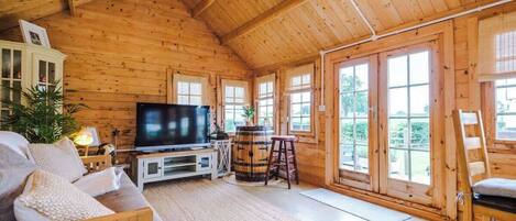 Télévision, cheminée, espaces bureaux