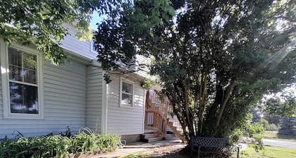 3-bedroom lower level of a 100 yr old farmhouse in peaceful Davison with WiFi