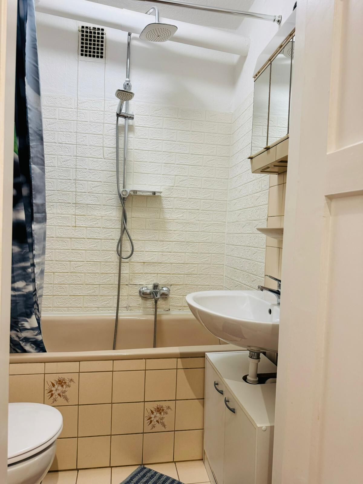 Haartrockner, Handtücher, Seife, Toilettenpapier