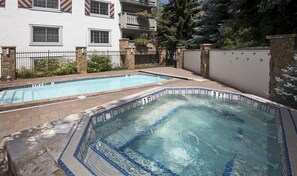 Outdoor pool, a heated pool - Luxury 3 Bedroom Condo in Vail Village (Vail)
