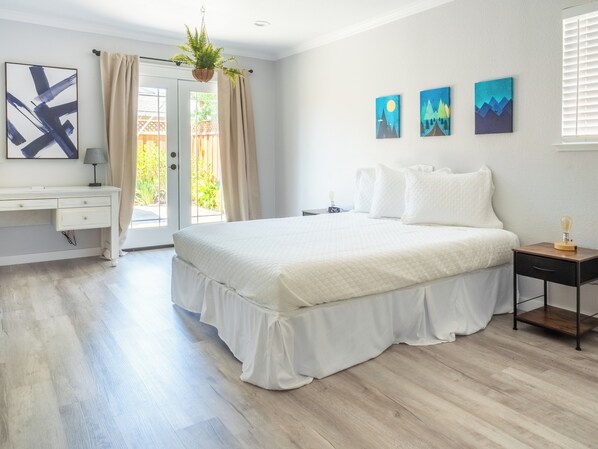 4 bedrooms, iron/ironing board, travel crib, WiFi