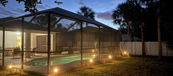 Cozy 3-bedroom house with saltwater pool and private fenced back yard