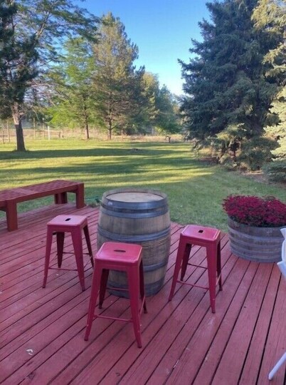 Spacious home nestled between orchards and winery