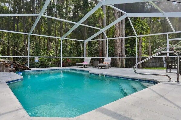 A heated pool