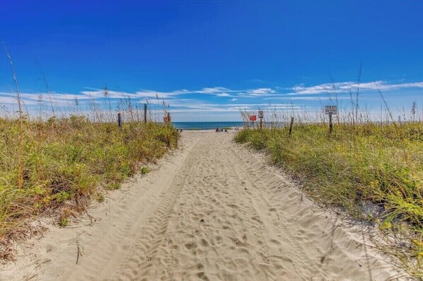 Sun-loungers, beach towels