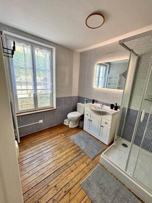 Shower, hair dryer