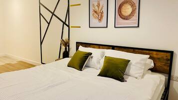 2 bedrooms, iron/ironing board, travel crib, WiFi