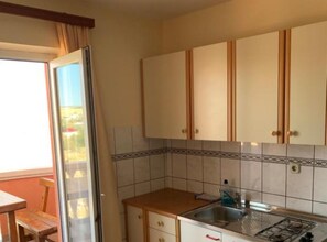 Fridge, stovetop, cookware/dishes/utensils