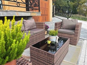 Terrace/patio - Rancho Zalinski-Tatra Mountains, fireplace,hot tub
 (Województwo malopolskie)