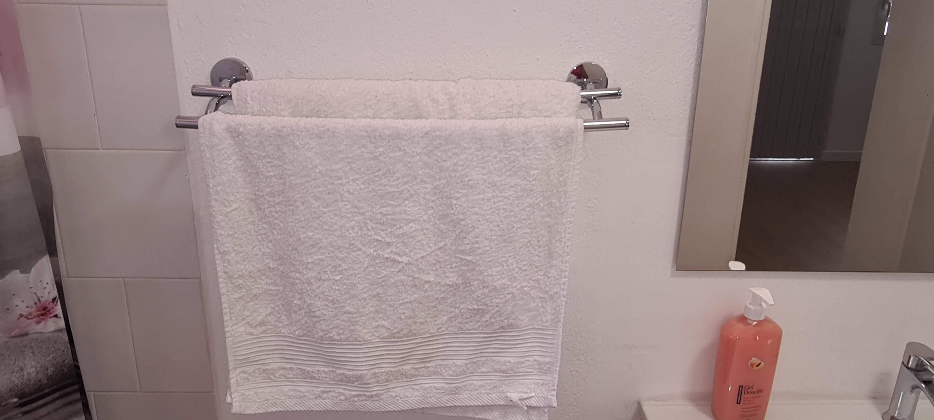 Towels, soap, toilet paper
