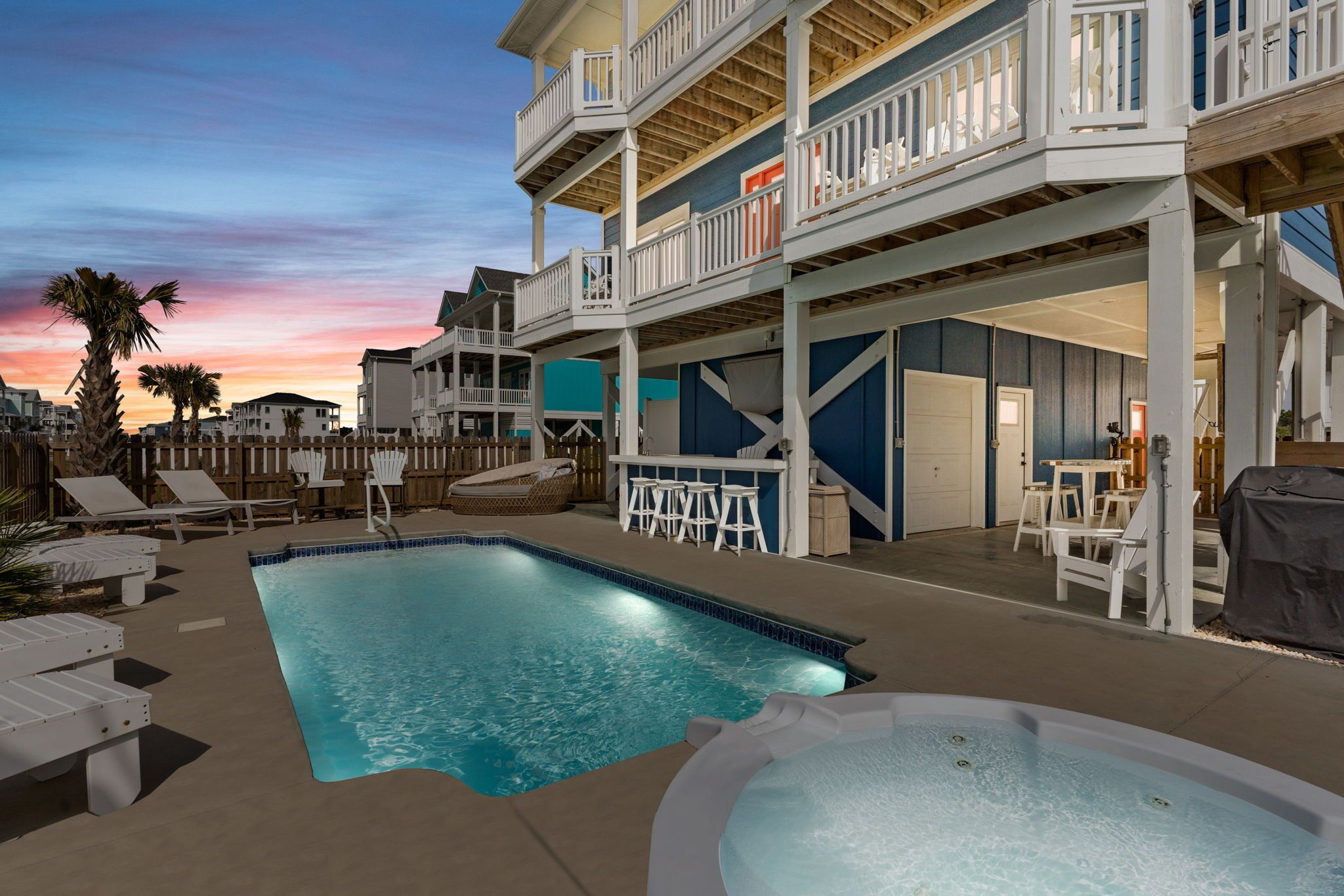 A heated pool