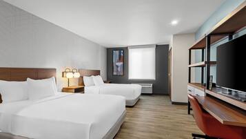 Suite, 2 Queen Beds, Non Smoking, Kitchen | Blackout drapes, WiFi (free), bed sheets