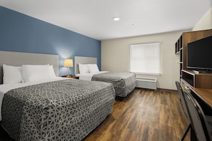 Suite, 2 Queen Beds, Non Smoking | Desk, laptop workspace, bed sheets - Woodspring Suites Pensacola West (Pensacola)