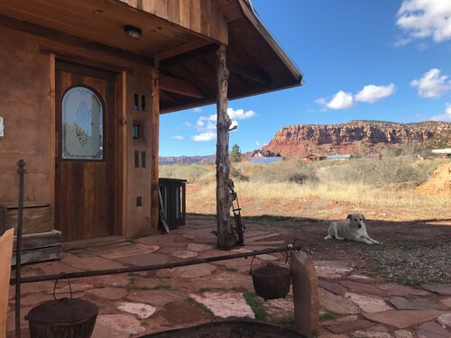 2 bedroom adobe home with AC, WiFi, great views, and new sauna and outdoor tub!