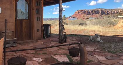 2 bedroom adobe home with AC, WiFi, great views, and new sauna and outdoor tub!