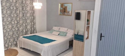 Fully furnished, air-conditioned apartment (5 min from airport)