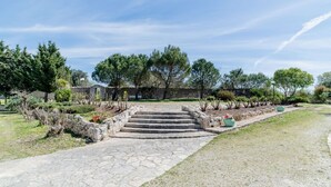 A stone pathway leading to a building, surrounded by greenery and trees. - Masseria Carbonico delle Lamie - Ginestra by Rentbeat (Martina Franca)