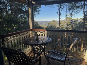 Deluxe Cabin, 1 Queen Bed, Balcony, Mountain View | Dining room - Heaven in the Hills (Reesville)