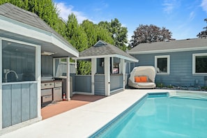 A heated pool