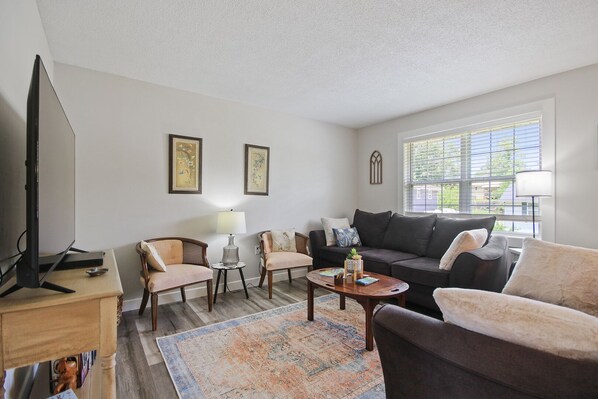 Smart TV, DVD player, books