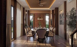 Classic Room, Mountain View (Kashi) | Dining room - Amã Stays & Trails Kashi House, Rishikesh (Narendranagar)