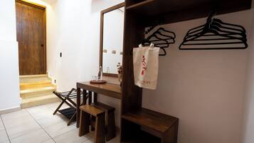 Down duvets, memory-foam beds, blackout curtains, iron/ironing board