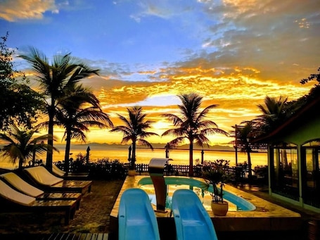 Outdoor pool, open 10:00 AM to 8:00 PM, pool umbrellas, sun loungers