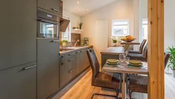 Fridge, oven, stovetop, dishwasher