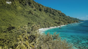 Plage privée, sable blanc, bar de plage
