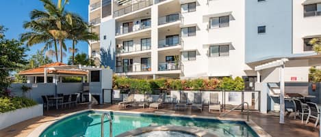 A heated pool
