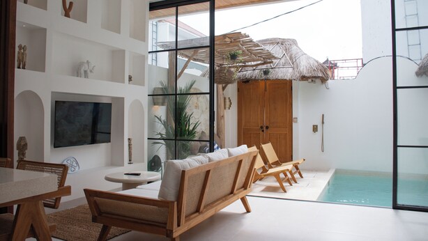 Comfort-Villa, 1 King-Bett, Veranda | Wohnbereich