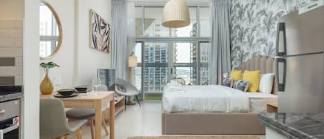 Studio Supérieur, balcon, vue ville | Décoration personnalisée, fer et planche à repasser, Wi-Fi gratuit