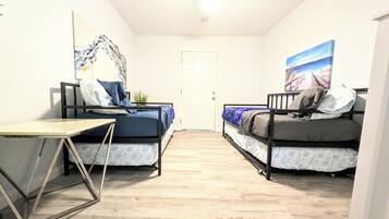 Iron/ironing board, travel cot, free WiFi, bed sheets