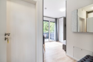 Standard Double Room | Living area | 43-inch Smart TV with satellite channels, Netflix, heated floors