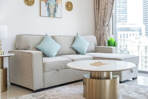 Living area - Direct Dubai Mall Access Downtown Boulev (Madinat Zayed)