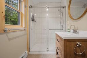Shower, hair dryer