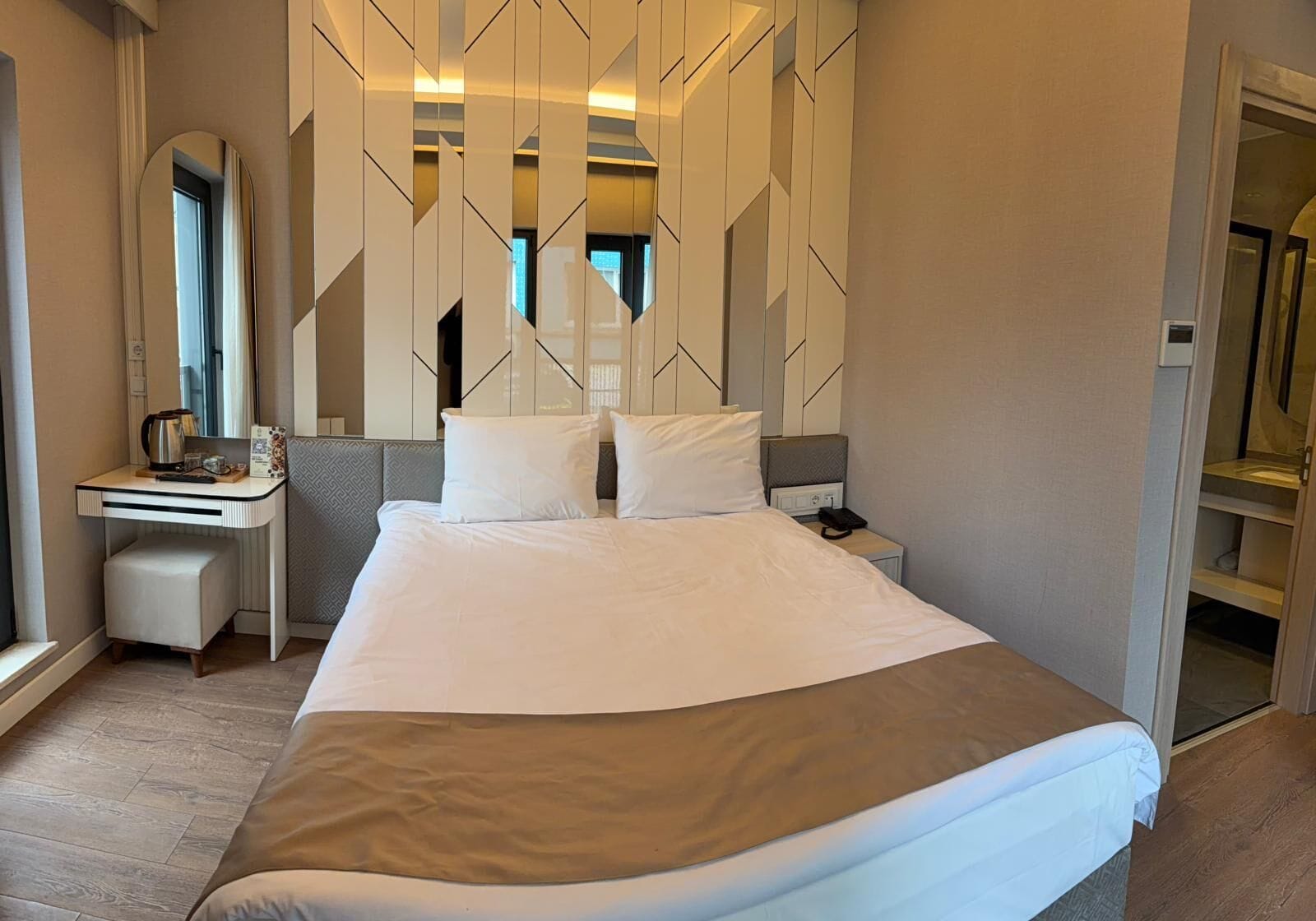 Premium bedding, free WiFi, bed sheets