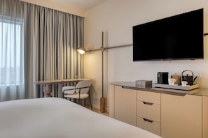 Premium bedding, individually decorated, laptop workspace