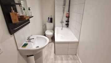 Free toiletries, hair dryer, towels, soap