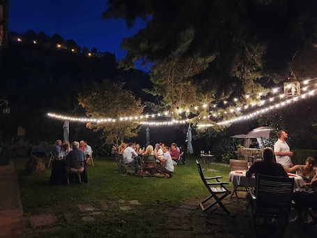 Outdoor banquet area